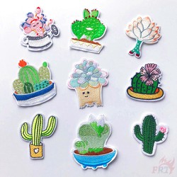 Miếng dán ủi quần áo hình cây xương rồng dễ thương