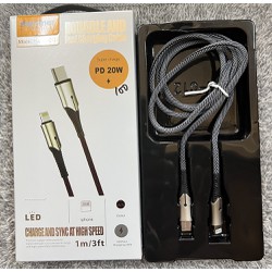 Cáp sạc nhanh H-C15 Type C to Lightning dài 1m