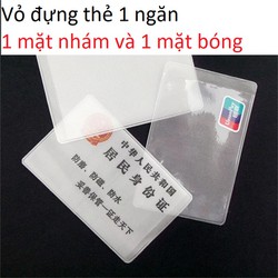 Set 2 Vỏ Bọc Thẻ ATM, Căn Cước Công Dân, Bằng Lái Xe,Thẻ Sinh Viên - 1 mặt nhám và 1 mặt bóng