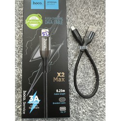 Cáp sạc nhanh Hoco 3A X2 Max USB Lightning