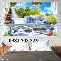 Tranh gạch men 3D cửa sổ