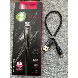 Cáp sạc nhanh Hoco 3A X2 Max USB to Type C dài 0.25m