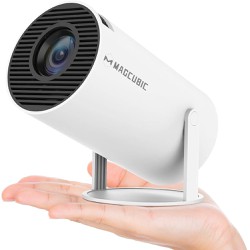 máy chiếu mini magcube hy300 chiếu trần nhà-xoay 370 độ trên mọi bề mặt-tích hợp android 11
