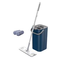 BỘ Cây Lau Nhà Tự Vắt 360 Độ Thông Minh Gồm 1 Thùng Lau tặng kèm 2 bông Lau