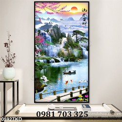 Tranh phong cảnh khổ dọc trang trí