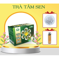 Trà tâm sen Hộp 30 túi lọc x 3gr an thần, hỗ trợ mất ngủ, giảm Stress, giữ dáng, đẹp da