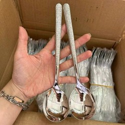 10 thìa inox Chockmen cán khắc