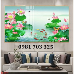 Tranh gạch men cá chép 3D đẹp
