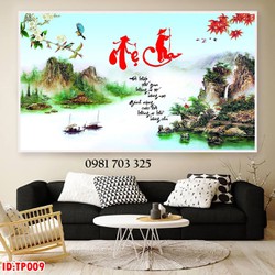 Tranh gạch đẹp thư pháp trang trí