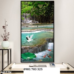 Tranh gạch đẹp khổ đứng phong cảnh đẹp