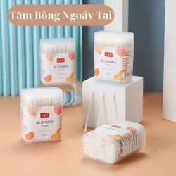 TĂM BÔNG RÁY TAI CHO BÉ HỘP 200 QUE CÓ ĐẦU DẸP TIỆN LỢI