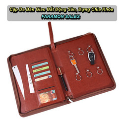 Cặp Da Đựng Tài Liệu A4 FARAMON SALES Cao Cấp Đa Năng - Home and Garden