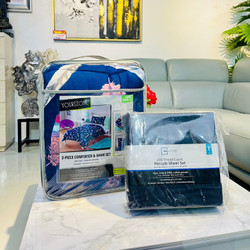 Bộ Chăn Drap Lông Vũ Xanh Twin (1mx2m)