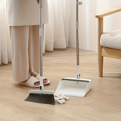 [HCM] Chổi Kèm Cây Hốt Rác Cán Dài Gấp Gọn, Bộ Chổi Quét Rác Dọn Dẹp Nhà Cửa giadungdamsen