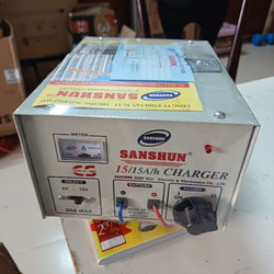 Sạc bình ắc quy Sanshun 15ah điều chỉnh được chế độ sạc 6V -12V và tốc độ sạc