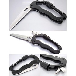 Móc Khóa Đa Năng 5 In 1 Phụ Kiện Du Lịch Dã Ngoại Đi Cắm Trại Camping Kèm Vít Đa Năng Hợp Kim Nhôm