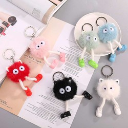 Móc Khóa Bông xù Độc Lạ Cute Treo Balô Phụ Kiện Móc Khóa Siêu Cute