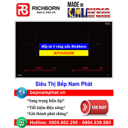 [HÀ NỘI]Bếp từ 2 vùng nấu Richborn RI7343H28R nhập khẩu Malaysia