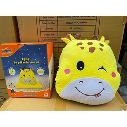 Bộ mền gối cho bé thú nhồi bông kèm mền mỏng mịn-mền bên trong [HÀNG KHUYẾN MÃI]
