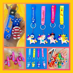 Móc Khóa Thỏ, Ngựa Pony, Gấu, Mario, BearBrick...Móc Khóa Xe, Túi Xách, Balo Trang Trí Nhựa PVC Dễ Thương