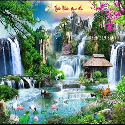 Tranh thiên nhiên giao hòa trang trí phòng khách