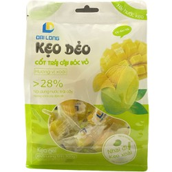 Kẹo Dẻo Đại Long Cốt Trái Cây Bóc Vỏ Hương Xoài Xanh (Gói 300 - Xanh)
