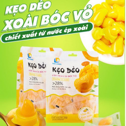 Kẹo Dẻo Đại Long Cốt Trái Cây Bóc Vỏ Hương Xoài Chín (Gói 300 - Vàng)