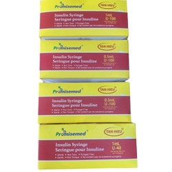 Bơm tiêm tiểu đường insuline  0,3 ml, 0,5 ml ,1ml ,u40Tân Hiếu hộp 100 chiếc