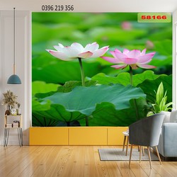 Tranh gạch men 3d ốp tường Hoa Sen