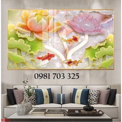 Tranh gạch hoa sen treo tường