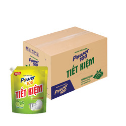 Combo 1 thùng 4 Túi Nước rửa chén POWER 100 hương chanh túi 3,5kg