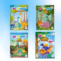 Sách - Bé Tô Màu - Chủ Đề Dino - Bộ 4 Cuốn