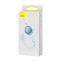 Cáp Sạc Baseus 3.5A 3 Trong 1 Đầu Micro USB Type C Hỗ Trợ Truyền Dữ Liệu Có Thể Thu Lại Tiện Dụng cho iP Xiaomi Samsung