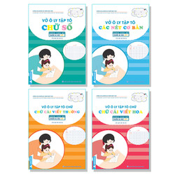 Sách - Vở Ô Ly Tập Tô - Nét Cơ Bản, Chữ Cái, Chữ số - Bộ 4 Cuốn