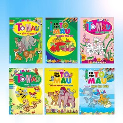 Sách - Em Tập Tô Màu - Chủ Đề Tổng Hợp Về Thiên Nhiên và Đồ Chơi Của Bé - Bộ 12 Cuốn