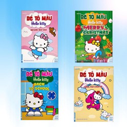 Sách - Bé Tô Màu - Hello Kitty - Bộ 4 Cuốn