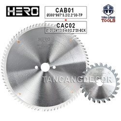 Combo Lưỡi Cưa Gỗ Hợp Kim 300 x 30 x 96 T Hero Cho Cưa Bàn Trượt CAB01 Và CAC02