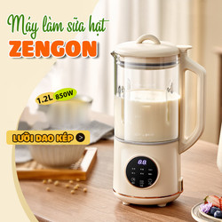 Máy Làm Sữa Hạt Nấu Nấu Sữa Hạt 6 Chế Độ Nấu, 10  Lưỡi Xay ,Vệ Sinh Máy Khi Nấu, cối thủy tinh thể tích 1.2 LÍT