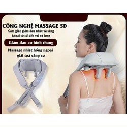 MÁY MASSAGE CỔ VAI GÁY 5D, Máy mát xa xung điện mô phỏng kỹ thuật massage số 8 giảm đau nhức mỏi mệt