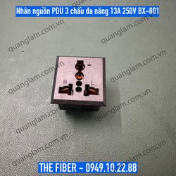 Nhân ổ cắm 3 chấu đa năng BX-801 13A 250V