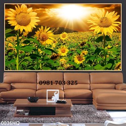 Tranh vườn hoa đẹp 3D trang trí