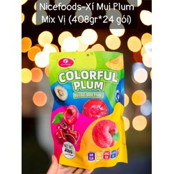 combo 5 gói Ô mai xí muội mix nhiều loại trái cây Plum Weisiel 408g [omai ngon: cherry, việt quất, mơ, mận vàng, mận ]