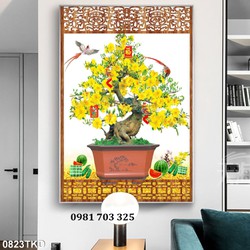 Gạch tranh khổ dọc 3D
