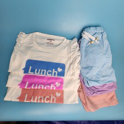 Bộ đồ chữ Lunch đáng yêu cho bé gái 1- 5 tuổi