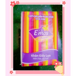 Khăn Giấy Emos Hồng Chất Bột Giấy Thuần Khiết 3 Lớp Cao Cấp Chính Hãng