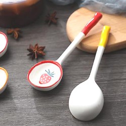 Thìa Muỗng Súp, ramen bằng Gốm đầu tròn hình trái Dâu