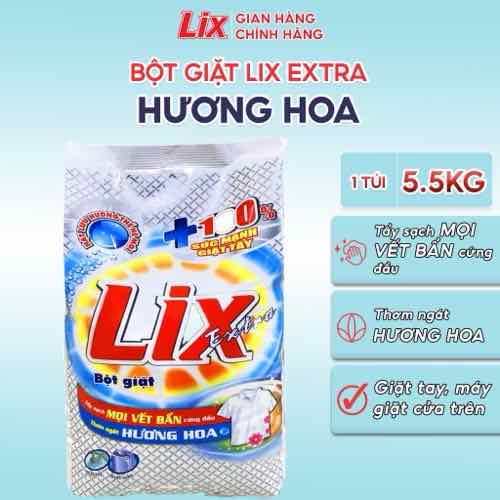 Bột giặt Lix Extra hương hoa 5.5kg (Mã SP: BG02)