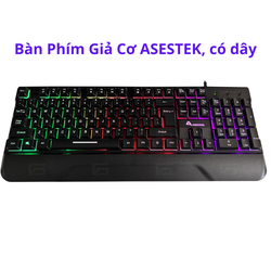 Bàn Phím Giả Cơ ASESTEK LED Gaming KM1925 có tựa tay, loại có dây jack USB