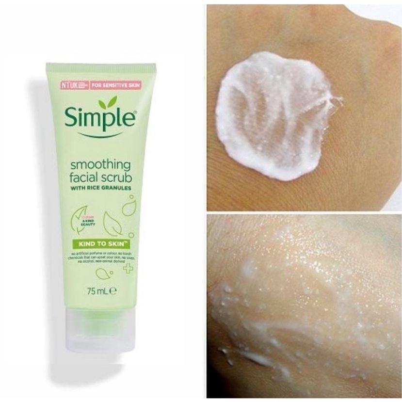 Hình ảnh Chính hãng Kem Tẩy Da Chết Simple Kind to Skin Smoothing Facial Scrub.