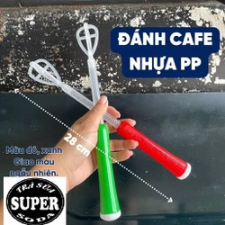 Cây khuấy cafe tạo bọt, cây đánh trứng bằng nhựa PP (chiều dài 28cm)